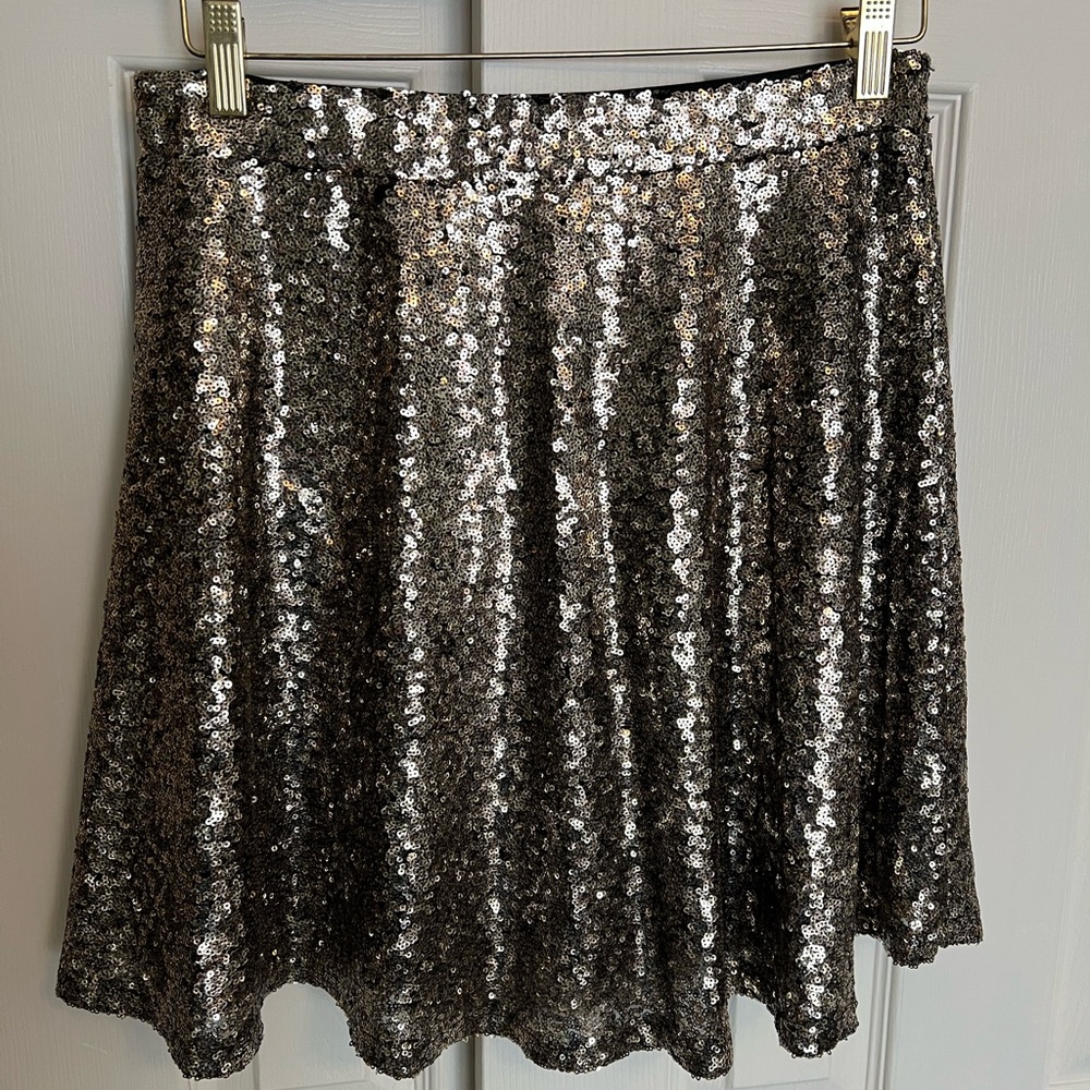 Xhilaration Gold Sequin Mini Skirt